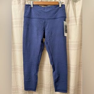 NWT lululemon Wunder Train 25in, blue dye, sz 12 leggings